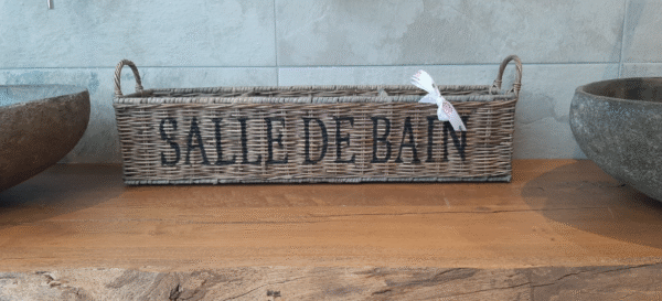 Rieten badkamermand Salle De Bain