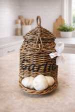 Rieten Knoflookmand