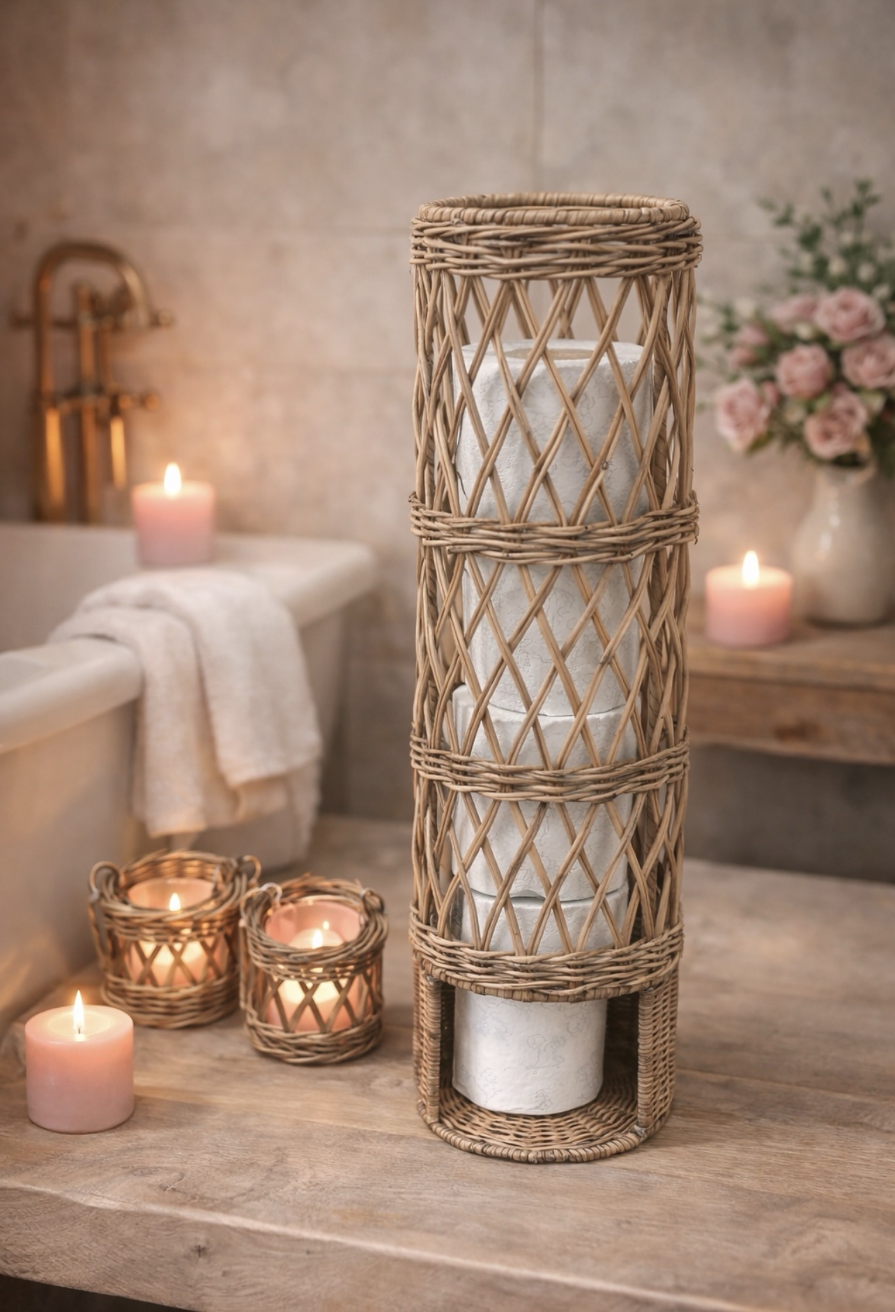 Reserverol Toilet houder riet