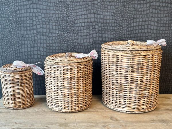 Rieten Voorraad Potten 3x - Afbeelding 3
