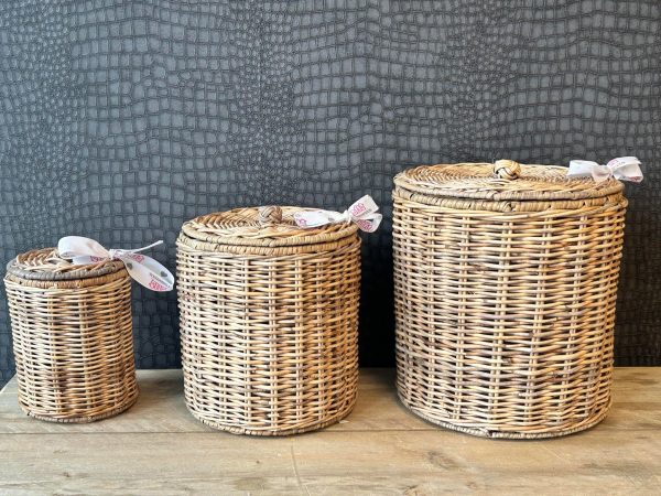 Rieten Voorraad Potten 3x - Afbeelding 4