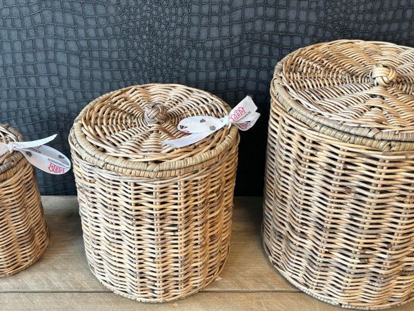 Rieten Voorraad Potten 3x - Afbeelding 6