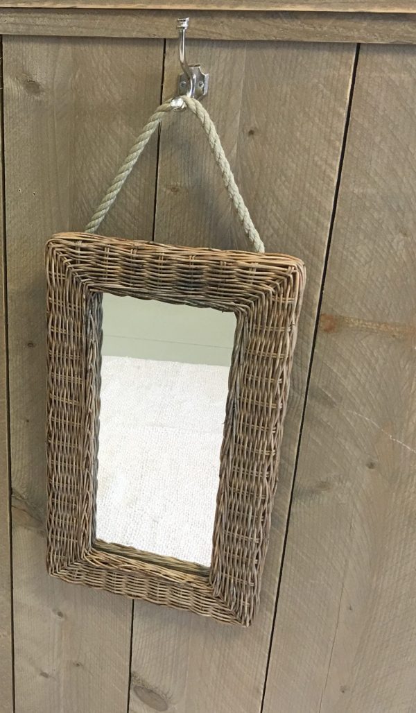 Rieten Spiegel Rechthoek 53cm - Afbeelding 3