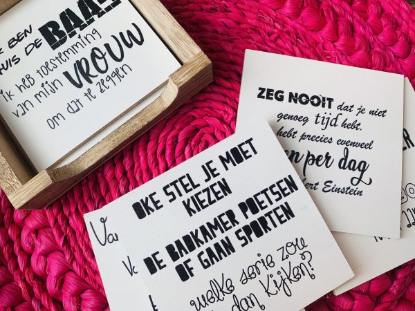 Houten onderzetters met tekst - Afbeelding 9
