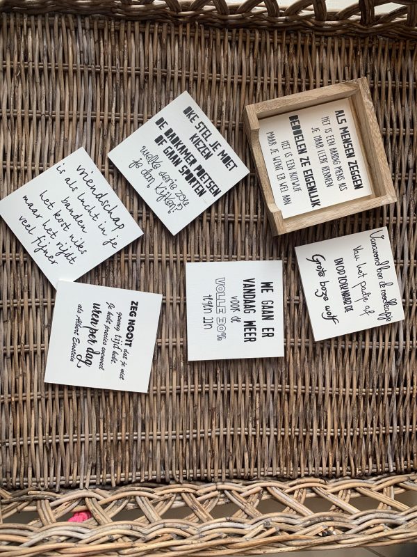 Houten onderzetters met tekst - Afbeelding 16