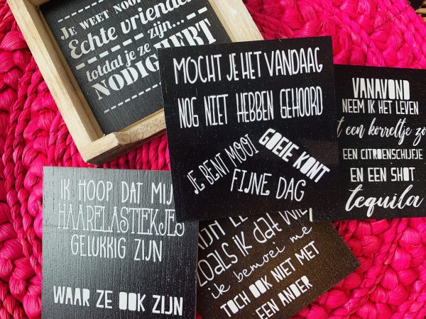 Houten onderzetters met tekst - Afbeelding 8