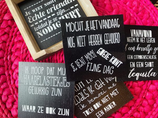 Houten onderzetters met tekst - Afbeelding 7