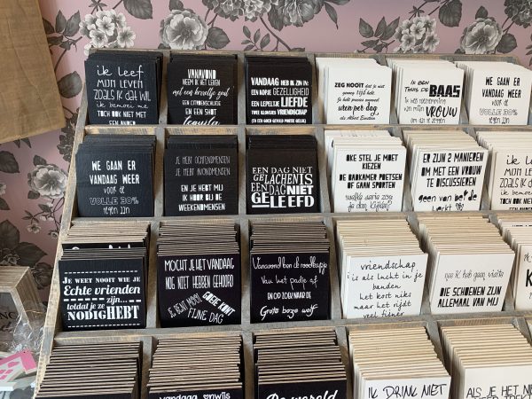Houten onderzetters met tekst - Afbeelding 18