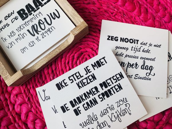 Houten onderzetters met tekst - Afbeelding 10