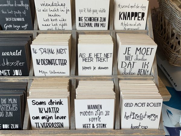 Houten onderzetters met tekst - Afbeelding 20