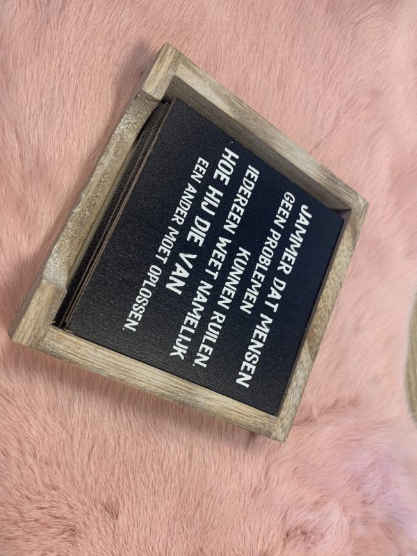 Houten onderzetters met tekst - Afbeelding 34