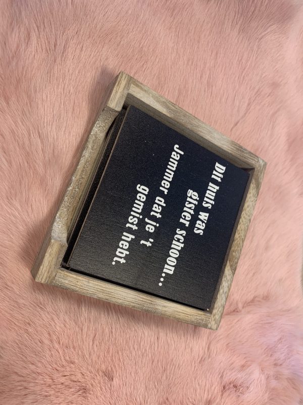 Houten onderzetters met tekst - Afbeelding 28