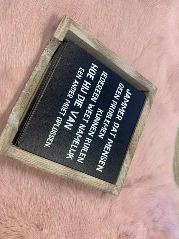 Houten onderzetters met tekst - Afbeelding 33