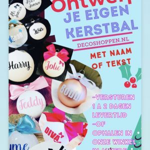 Kerstbal eigen tekst