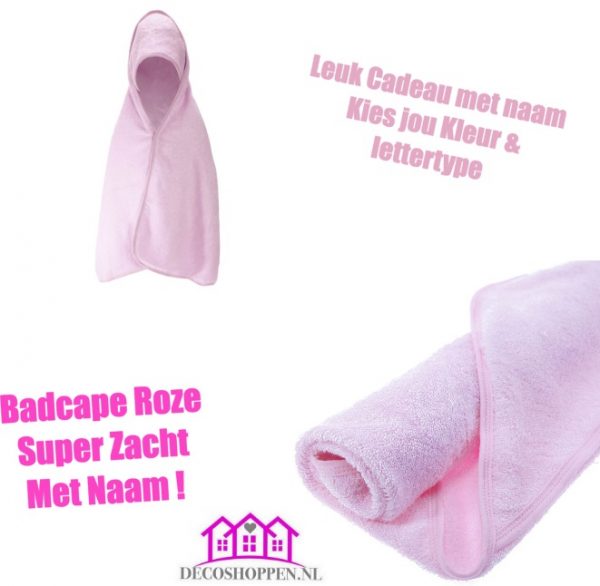 Badcape Grijs met naam - Afbeelding 6