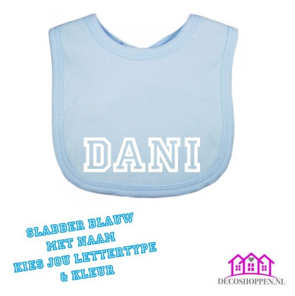 Slabber Blauw met naam - Afbeelding 6