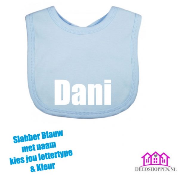 Slabber Blauw met naam - Afbeelding 11