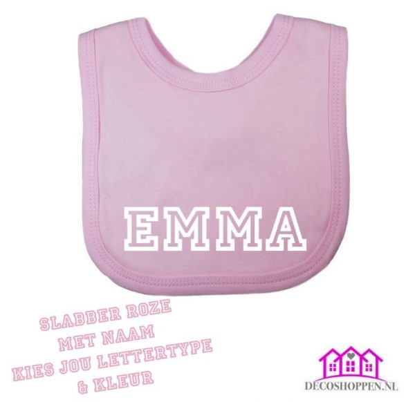 Slabber Roze met naam - Afbeelding 4