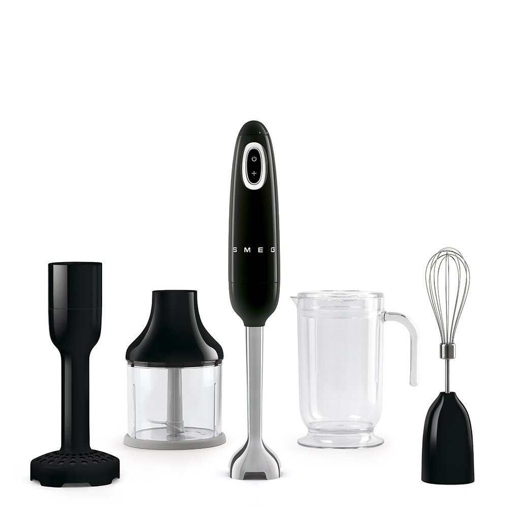 Compliment Zeeanemoon Kreta Staafmixer Set SMEG zwart - Decoshoppen SMEG Staafmixer