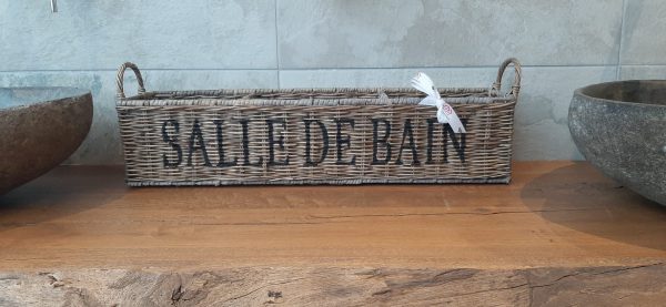 Rieten badkamermand Salle De Bain