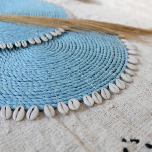 Placemat schelp Blauw