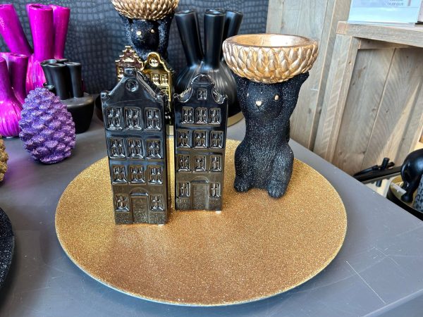 Decoratie Blad Glitter Zwart of Goud - Afbeelding 5