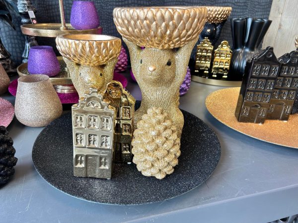 Decoratie Blad Glitter Zwart of Goud - Afbeelding 4