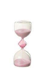 Zandloper 10min Glas Roze