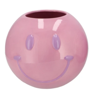 Smiley Vaas Licht roze