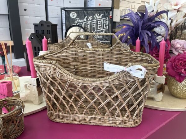 Rieten lectuurmand open weave