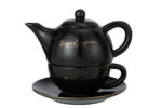 Theepot En Theemok Zwart