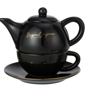Theepot En Theemok Zwart