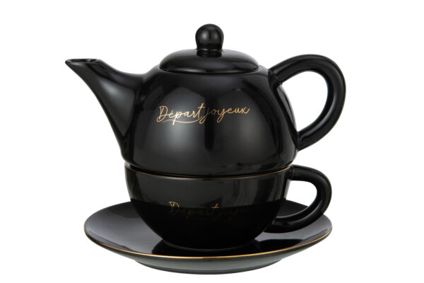 Theepot En Theemok Zwart