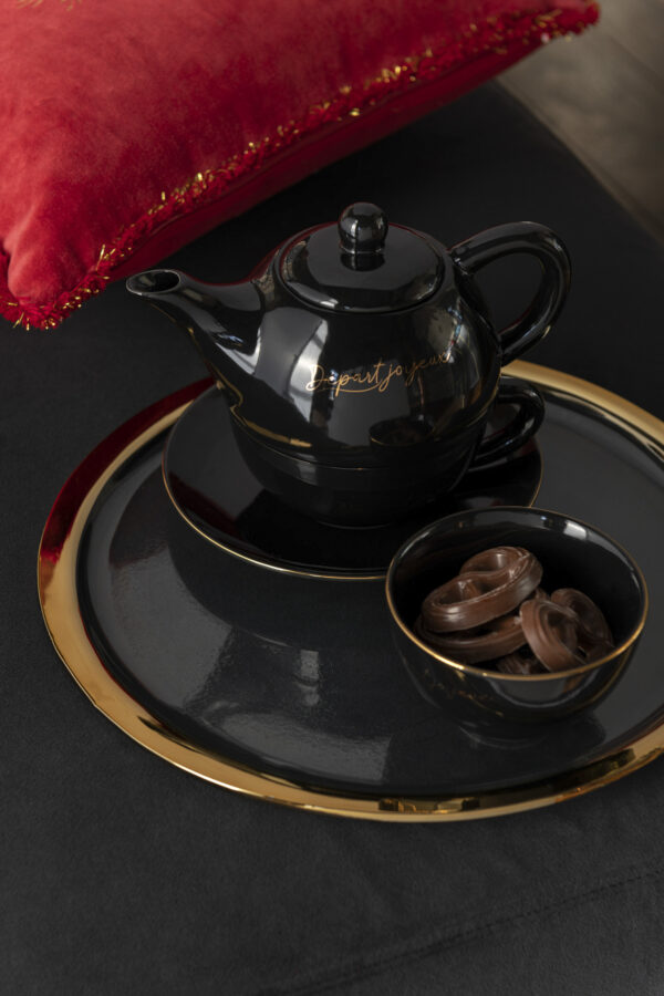 Theepot En Theemok Zwart - Afbeelding 2