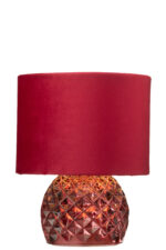 Tafellamp Glas LED Bordeauxrood