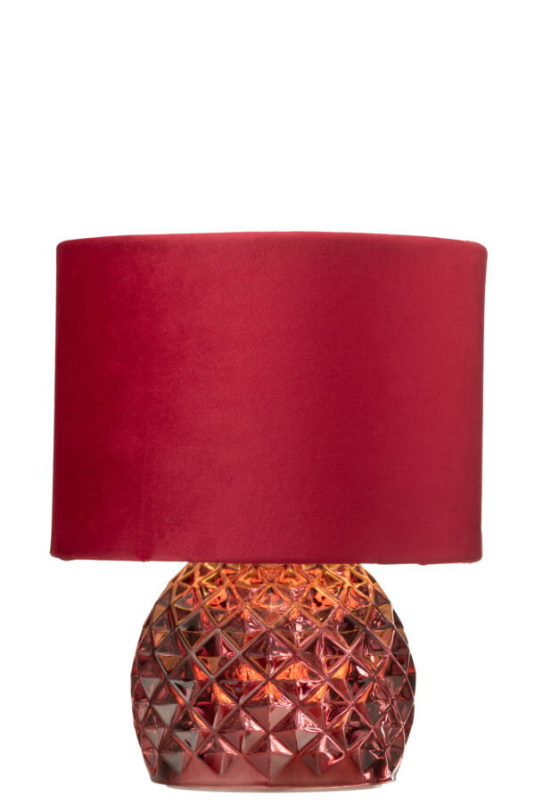 Tafellamp Glas LED Bordeauxrood