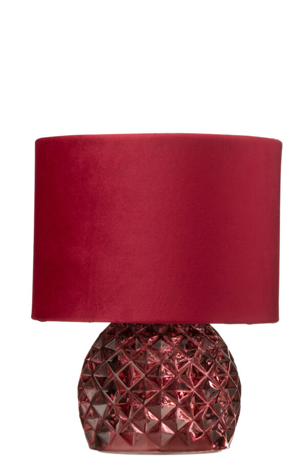 Tafellamp Glas LED Bordeauxrood - Afbeelding 2