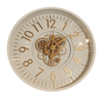 Stijlvolle Gear Clock Badia White Ø53 cm