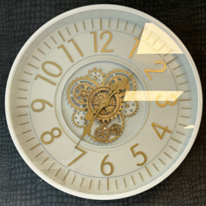 Stijlvolle Gear Clock Badia White Ø53 cm