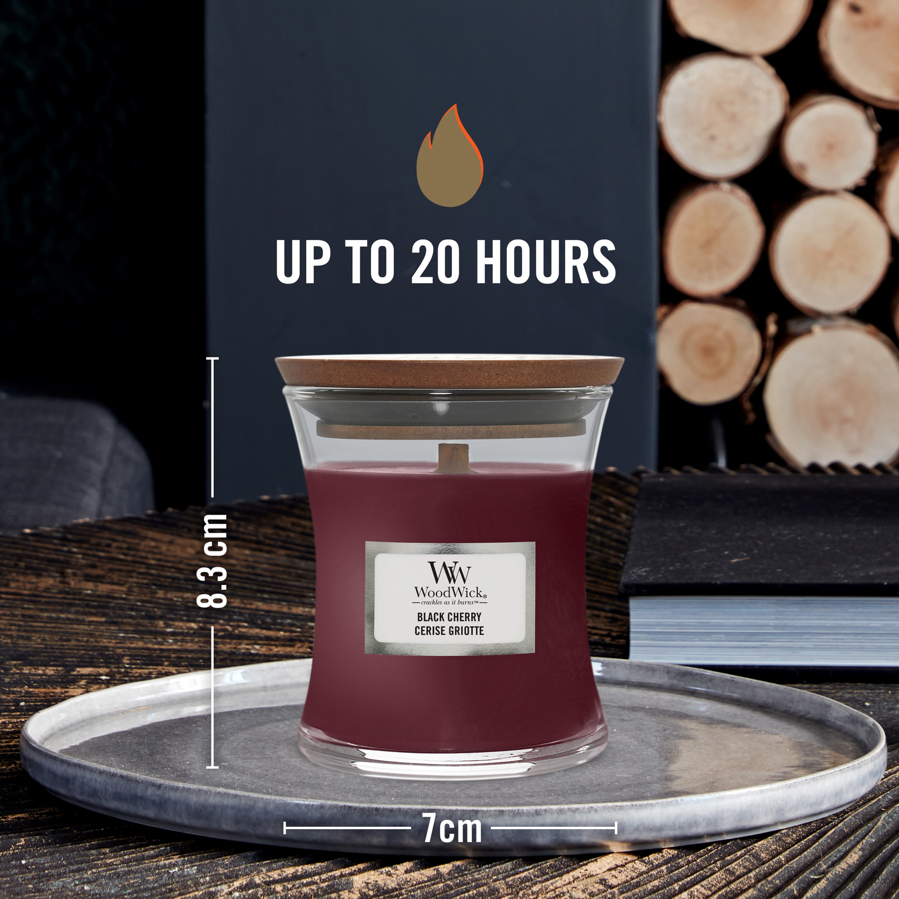 WoodWick Black Cherry Mini Candle
