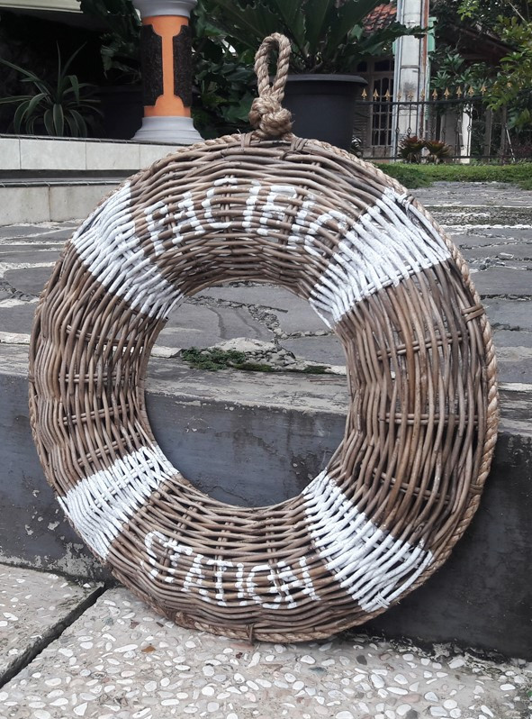 Rieten Boei – Handgemaakt in Bali – 40 cm