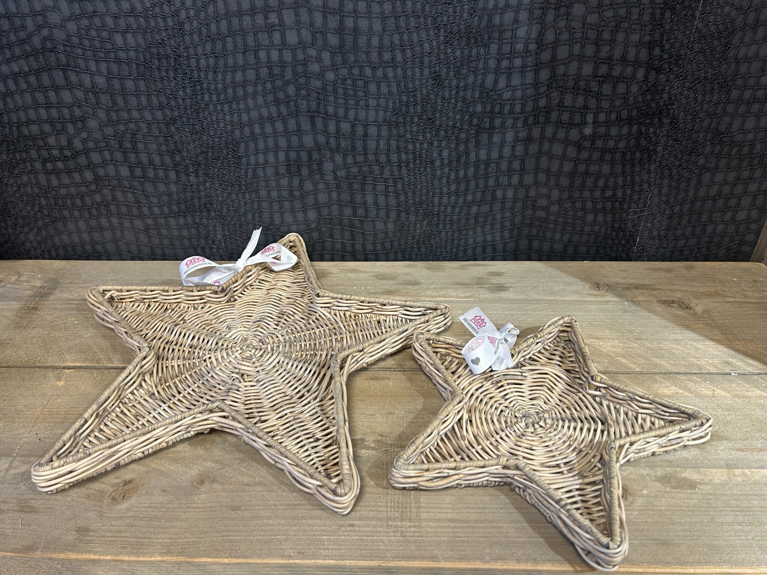 Rieten Ster Dienbladen Set van 2 - Afbeelding 6