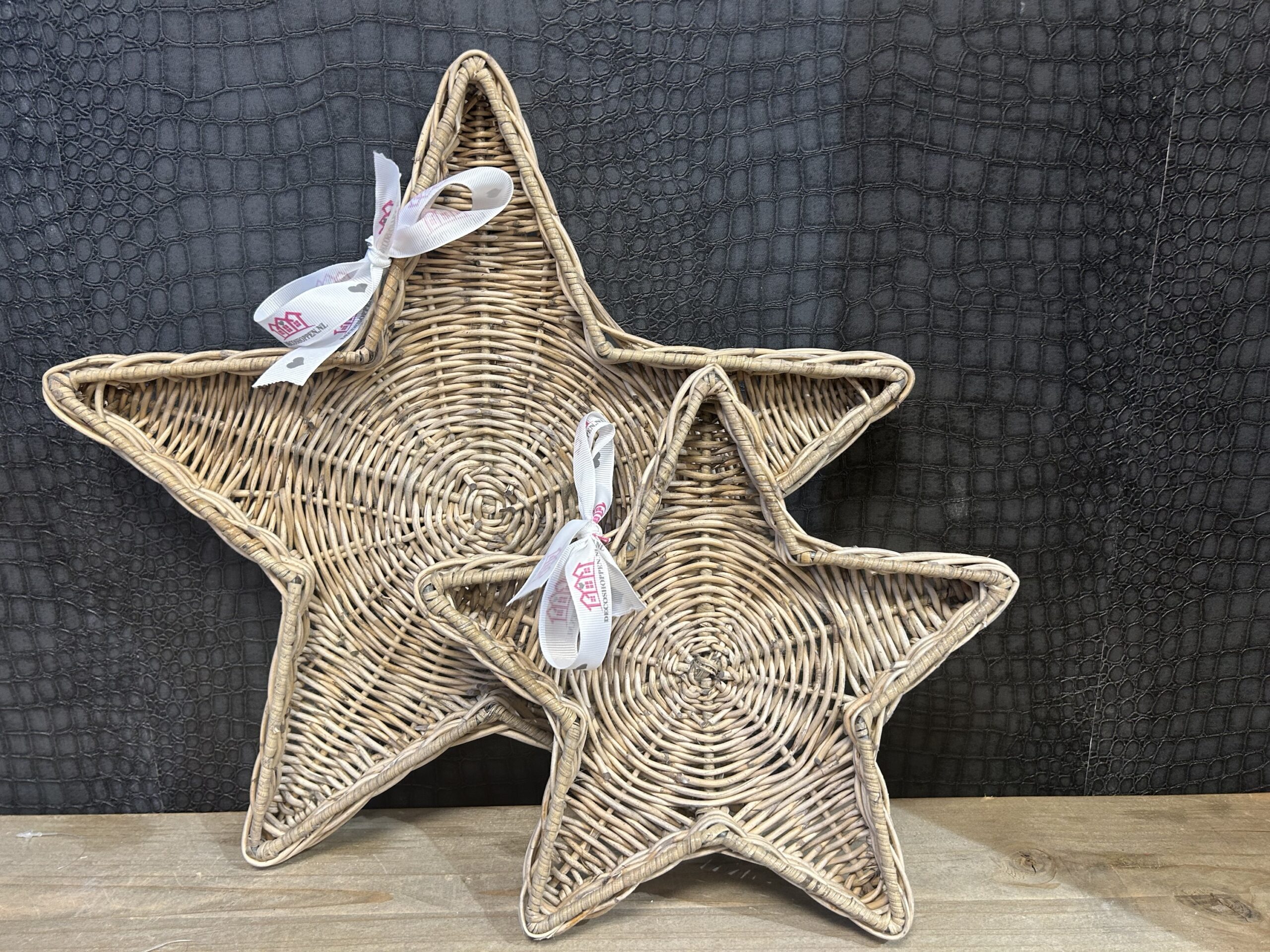 Rieten Ster Dienbladen Set van 2 - Afbeelding 5