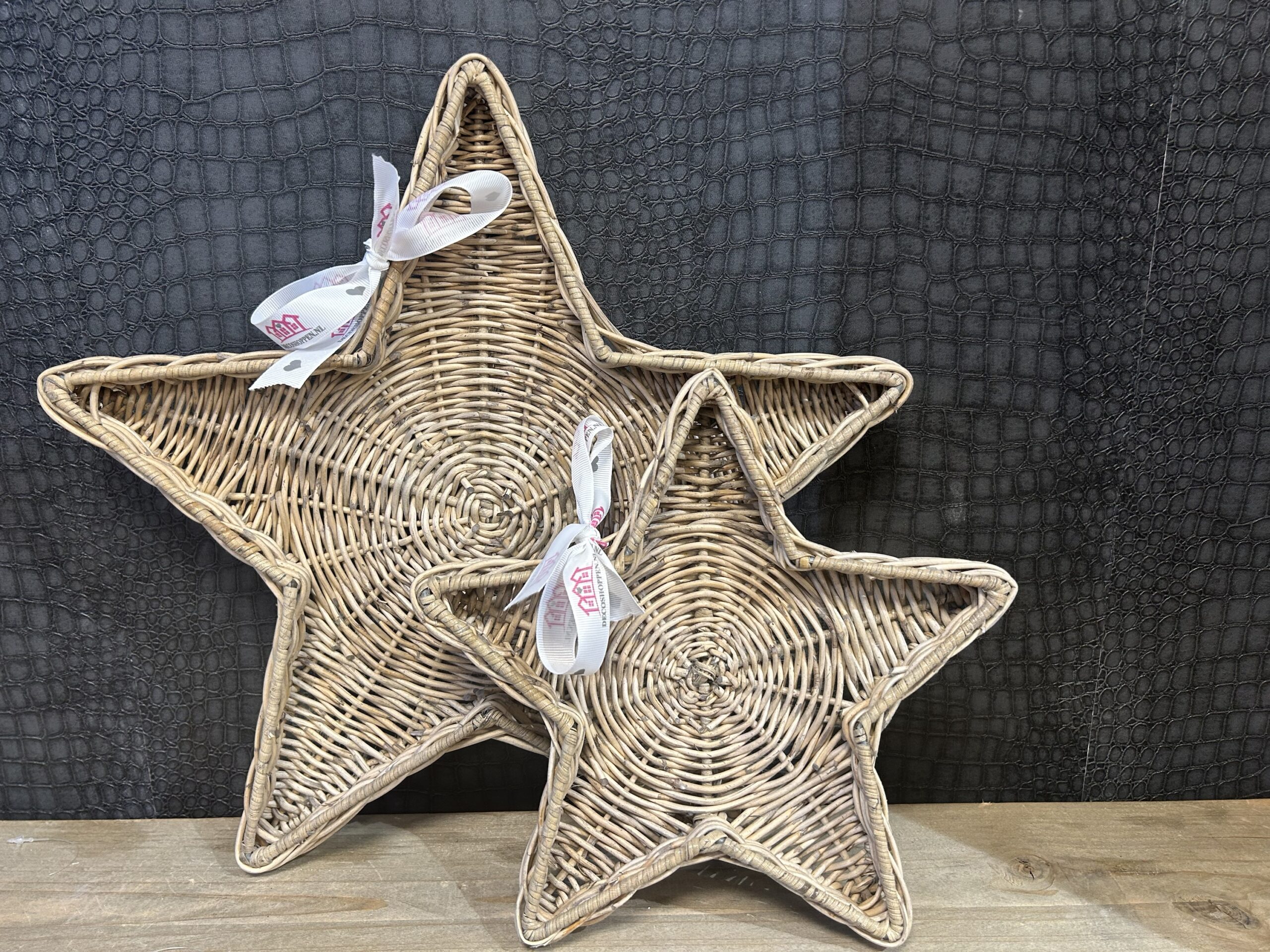 Rieten Ster Dienbladen Set van 2 - Afbeelding 2