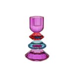 Glazen Kandelaar Multicolor 14 cm