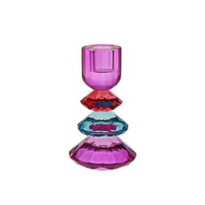 Glazen Kandelaar Multicolor 14 cm