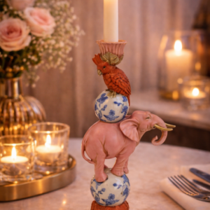 Dieren Kaarsen houder Kandelaar Vogel op Olifant