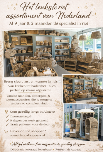 Riet woonaccessoires kopen