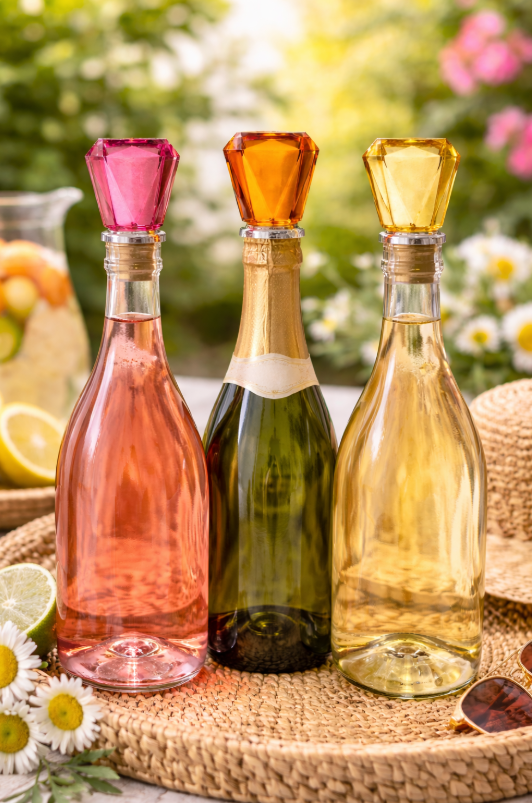 Flessenstop diamant vorm set van 3