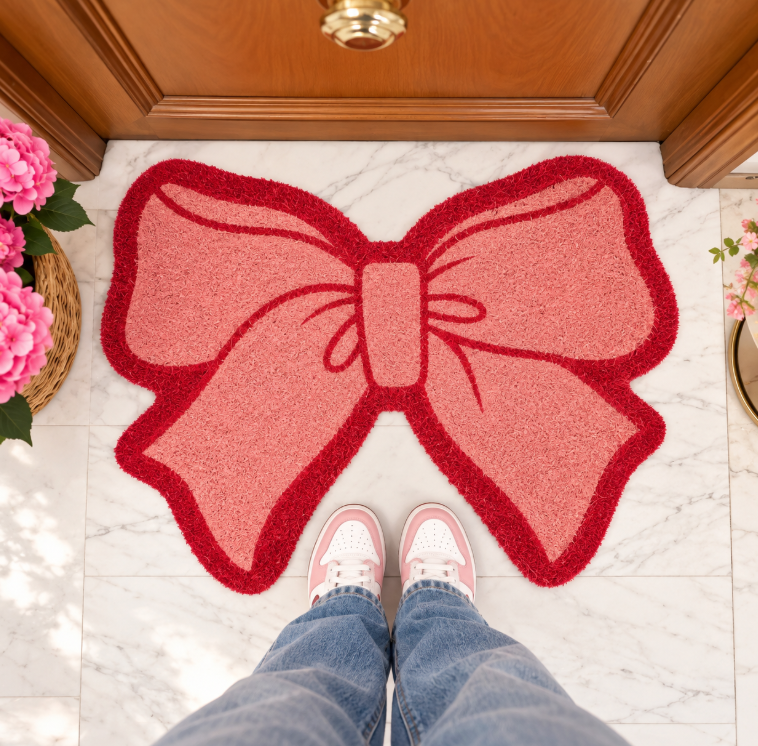 Fisura Deurmat Roze Strik – Pink Bow | Decoshoppen.nl